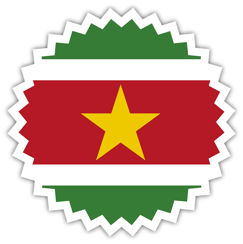 Suriname flag sticker