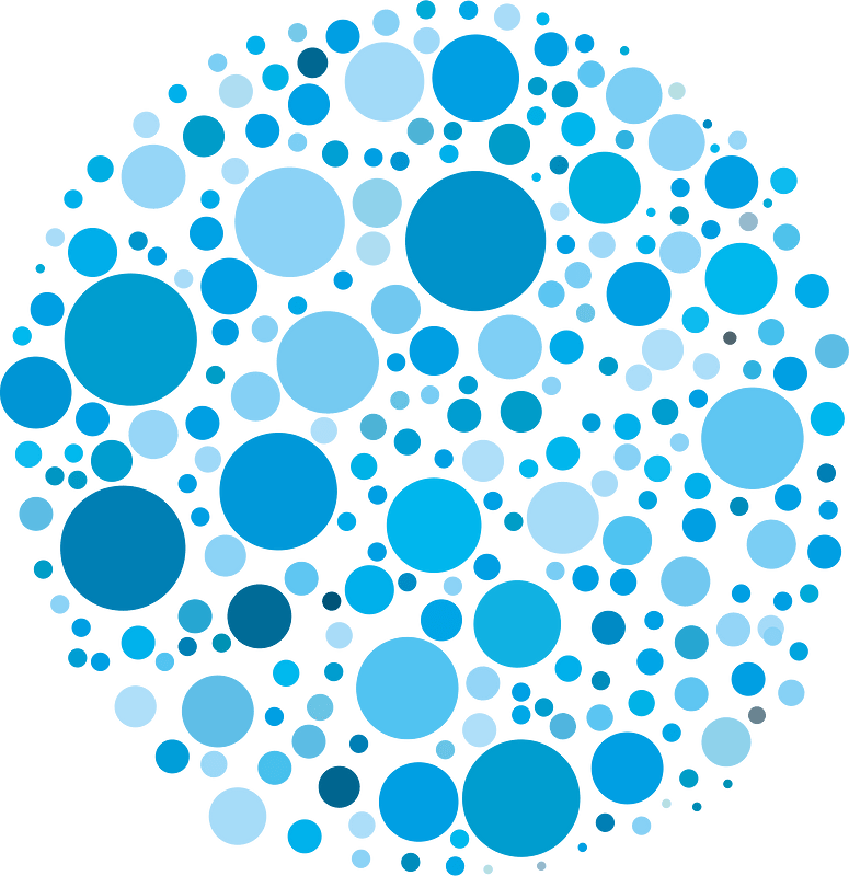 Blue dots circle