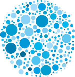 Blue dots circle