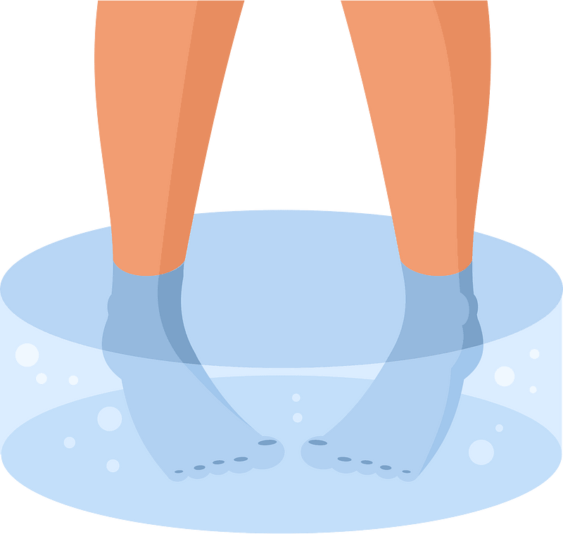 Feet in the water