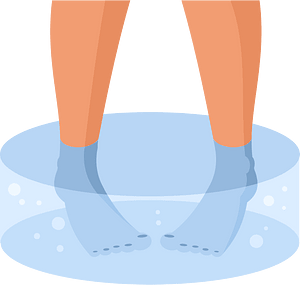 Feet in the water