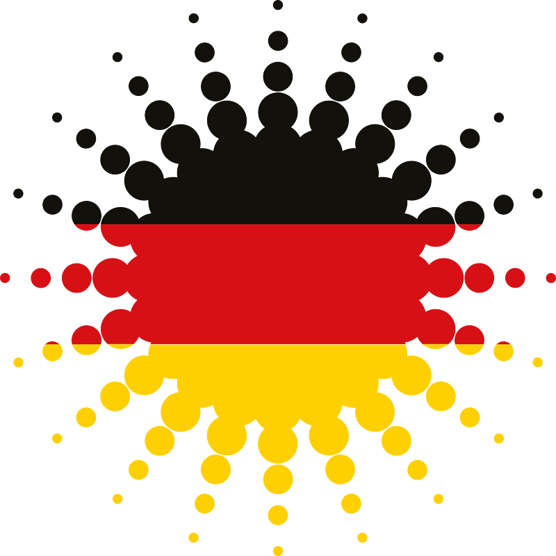 German flag halftone effect