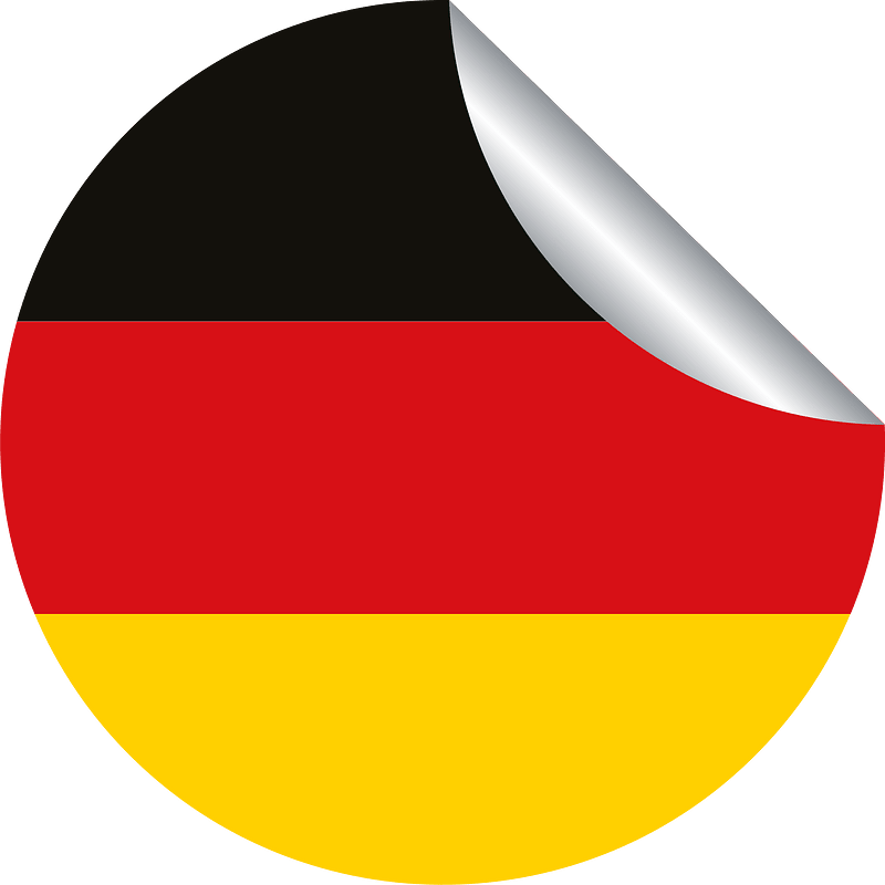 German flag peeling sticker