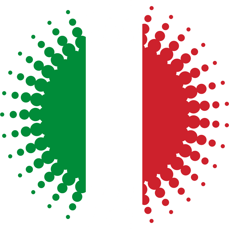 Italian flag halftone design