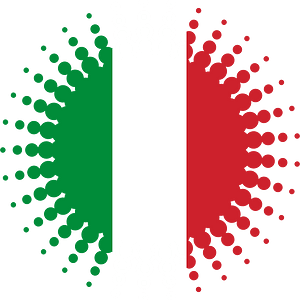 Italian flag halftone design