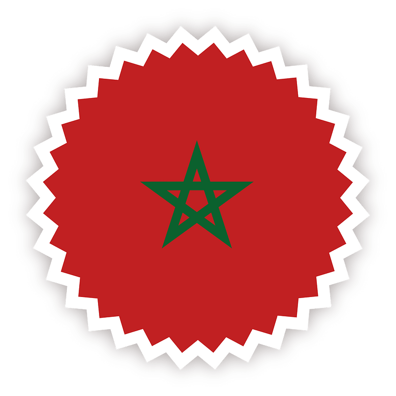 Moroccan flag sticker