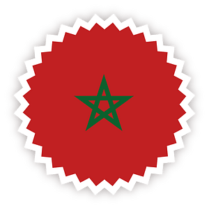 Moroccan flag sticker