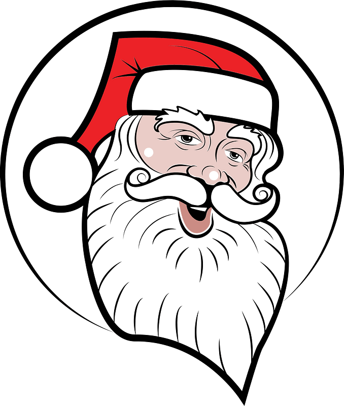Santa Claus with white beard