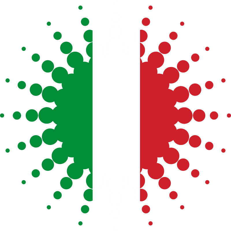 Italian flag halftone shape