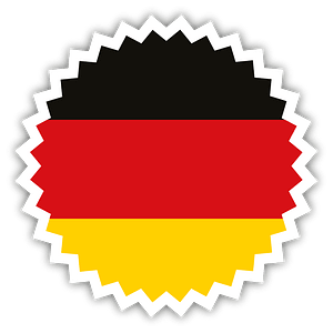 German flag round sticker