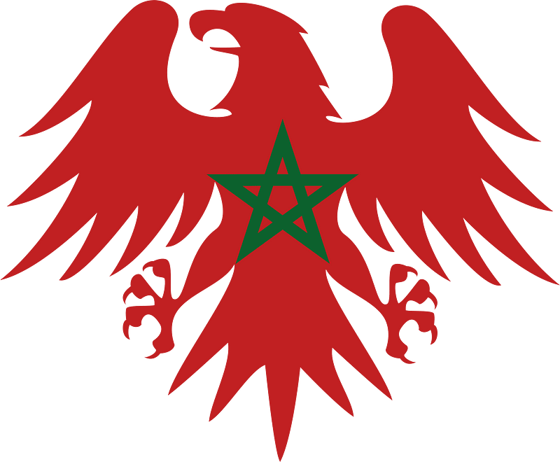 Morocco flag eagle