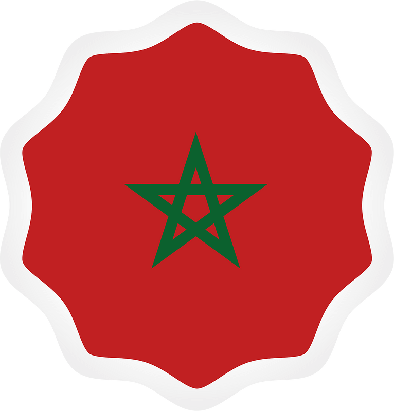Morocco flag sticker clip art