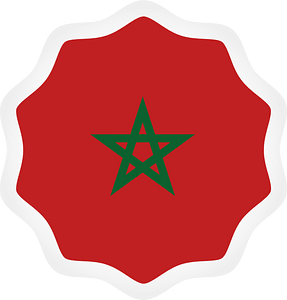 Morocco flag sticker clip art