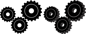 Cog gear silhouette clip art