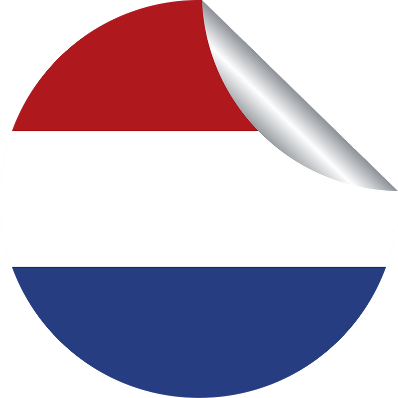 Dutch flag peeling sticker