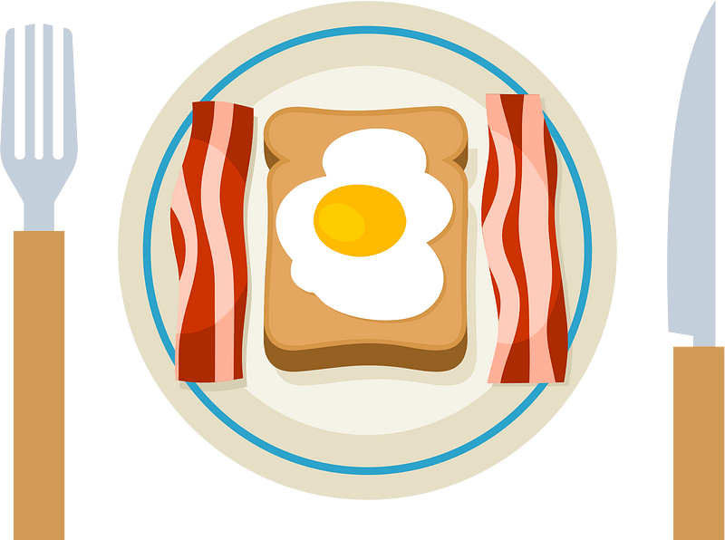 Breakfast eggs and bacon