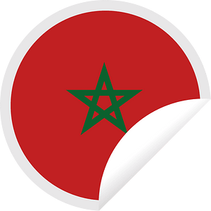 Morocco flag sticker