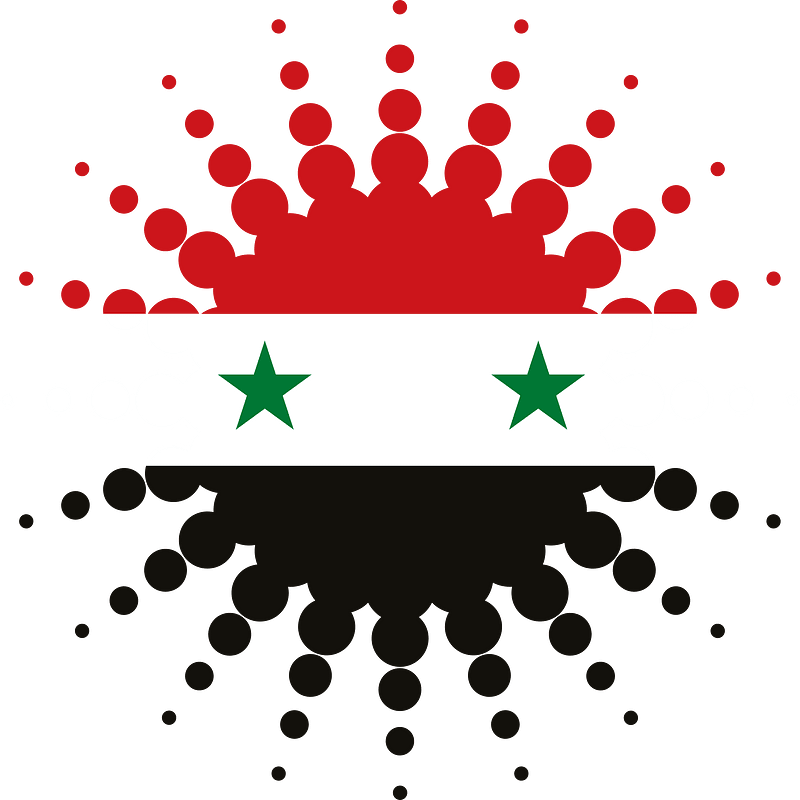 Syrian flag halftone design