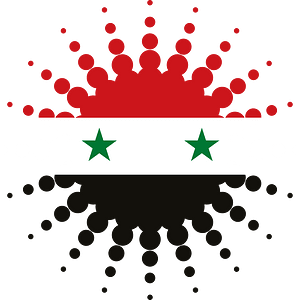 Syrian flag halftone design