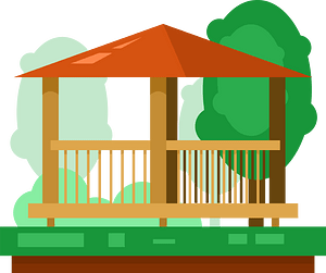 Wooden pavilion