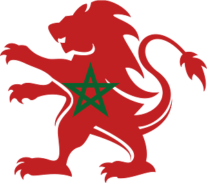 Morocco flag heraldic lion