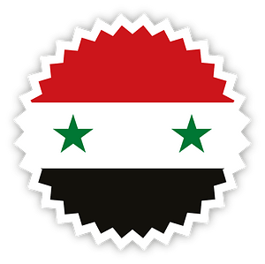 Syrian flag round sticker