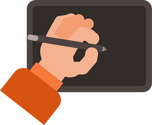 Drawing with graphic tablet