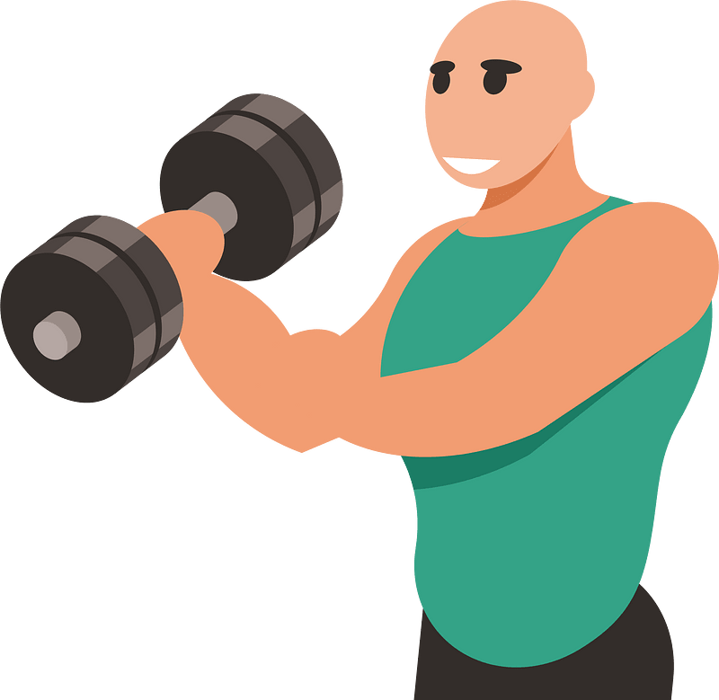 Man lifting dumbbell