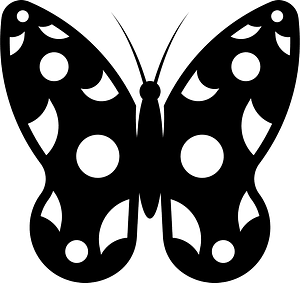 Butterfly silhouette cut file