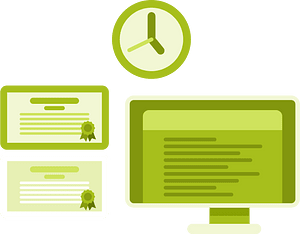 Online learning concept graphics