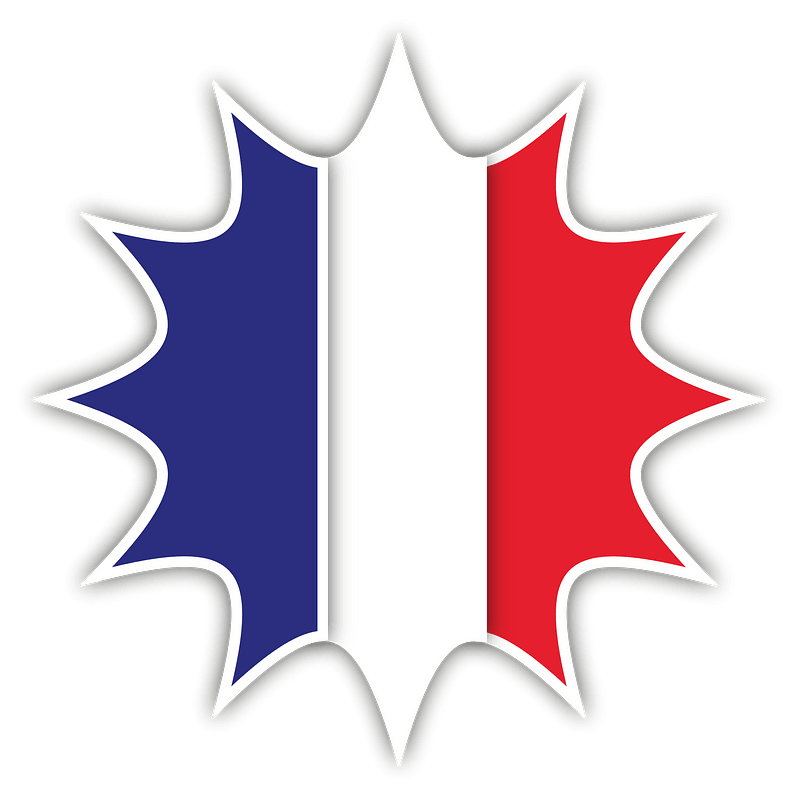 French flag blot art