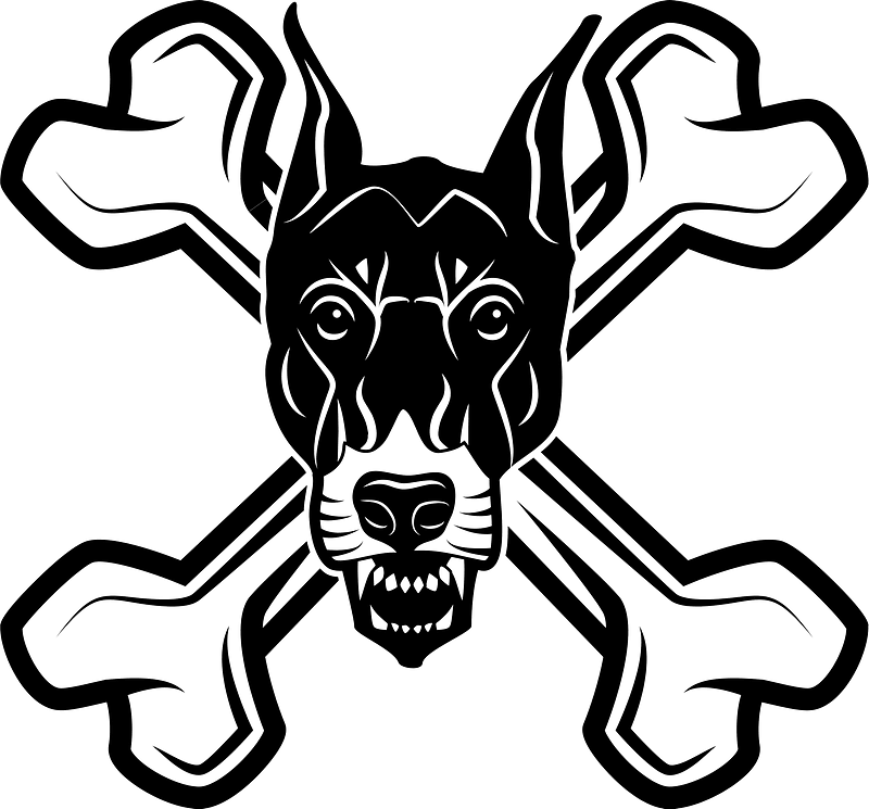 Dog head logo silhouette