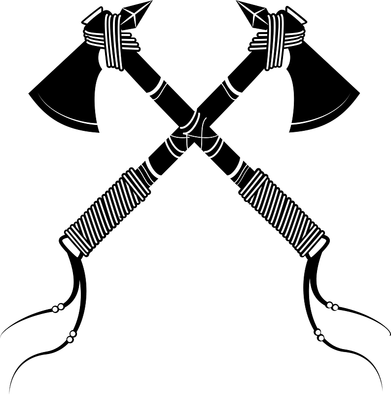 Two axes silhouette