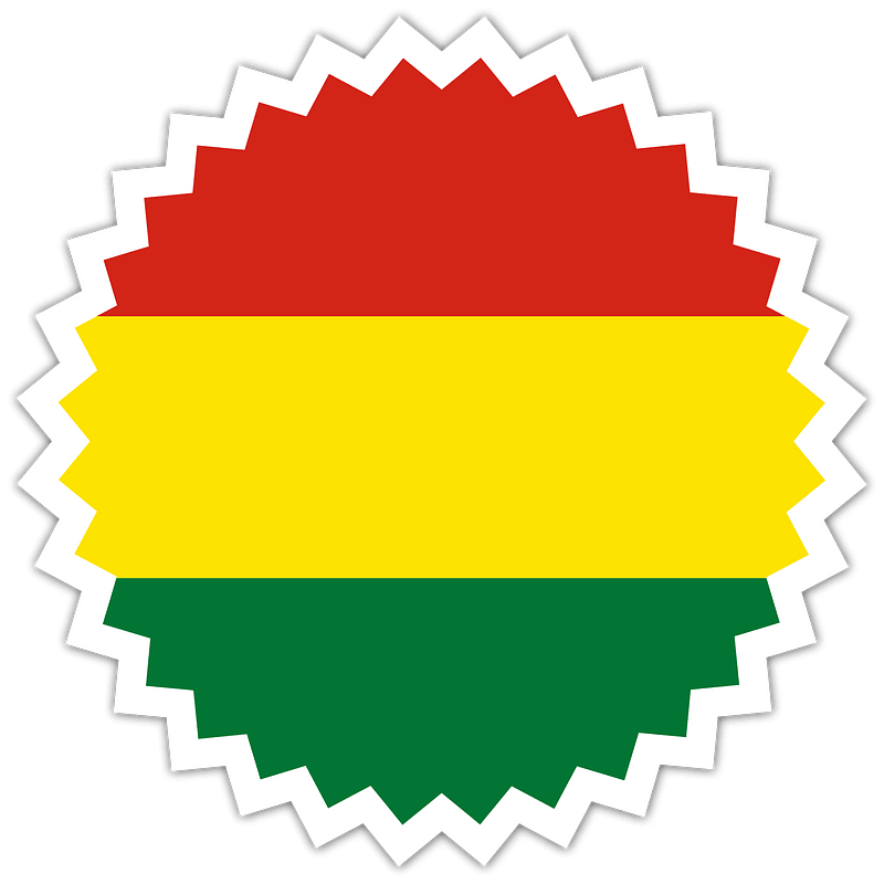 Bolivia flag sticker art