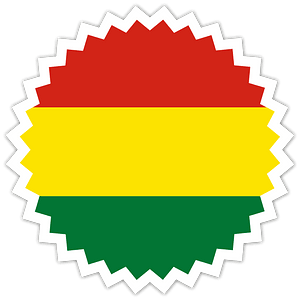 Bolivia flag sticker art