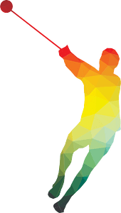 Hammer thrower silhouette