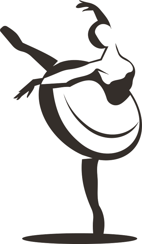 Ballet dancer silhouette clip art