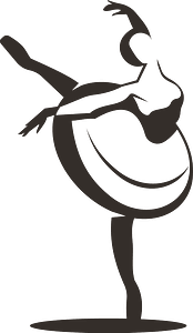 Ballet dancer silhouette clip art