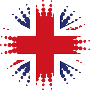 United Kingdom flag halftone sticker