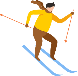 Skier clip art image