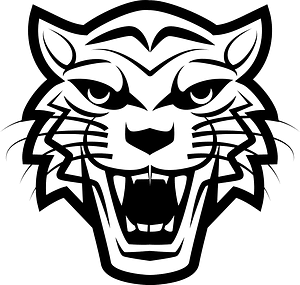 Tiger head silhouette art