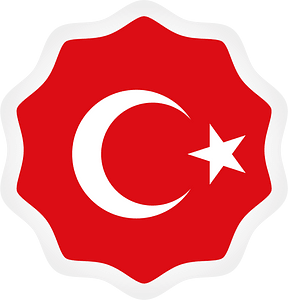 Turkish flag sticker clip art