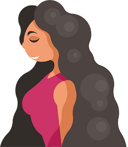 Woman with long hair