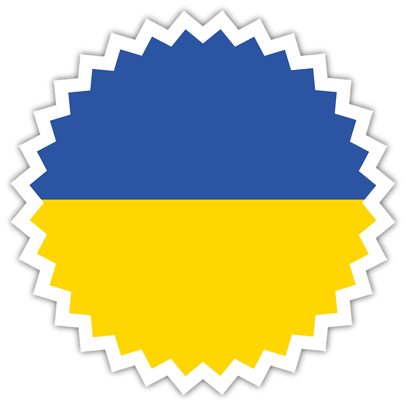 Flag of Ukraine label