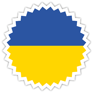 Flag of Ukraine label