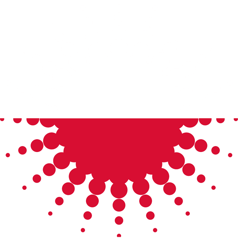 Polish flag halftone shape