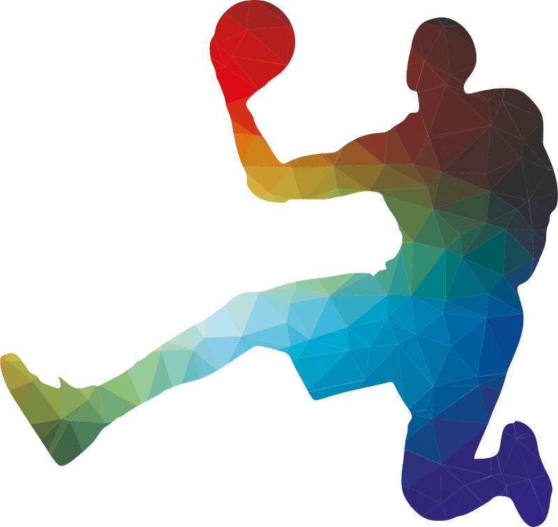 Basketball player scoring silhouette