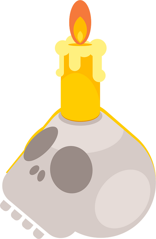 Candle in the skull