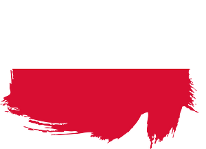 Flag of Poland paint stroke