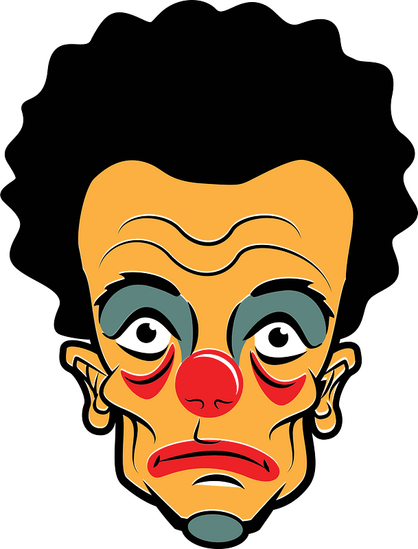 Clown face clip art